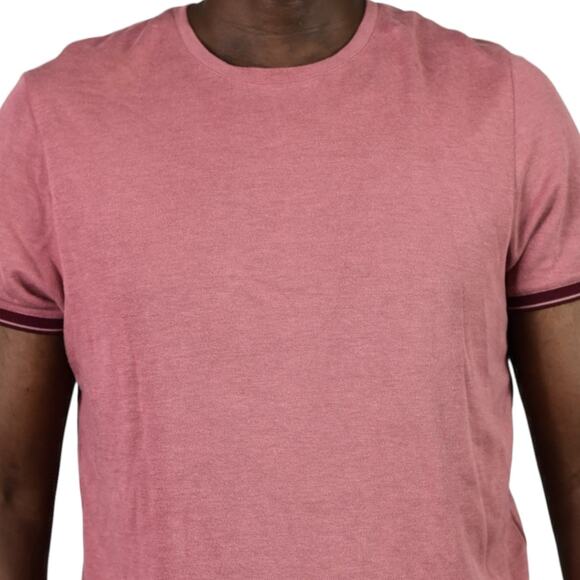 Ted Baker T Shirt Pink Crew Neck Short Sleeves Regular Fit Cotton Size XXL Mens - Picture 4 of 11